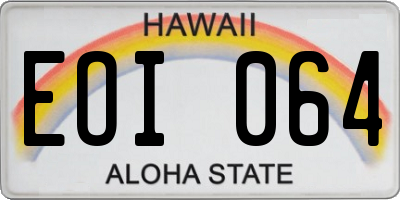 HI license plate EOI064