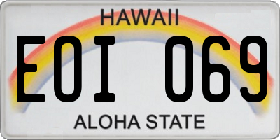 HI license plate EOI069