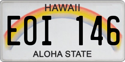 HI license plate EOI146