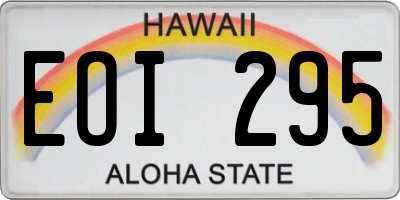 HI license plate EOI295