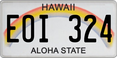 HI license plate EOI324