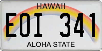 HI license plate EOI341