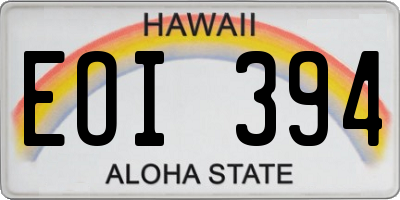 HI license plate EOI394