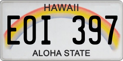 HI license plate EOI397