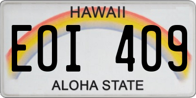 HI license plate EOI409