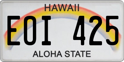 HI license plate EOI425