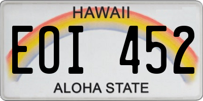 HI license plate EOI452