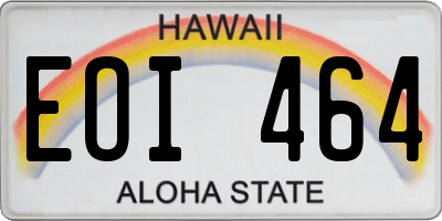 HI license plate EOI464