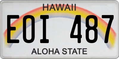HI license plate EOI487