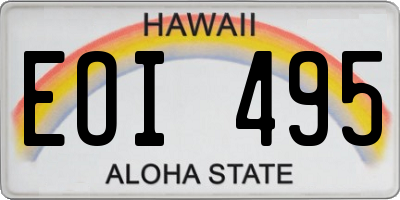 HI license plate EOI495