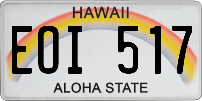 HI license plate EOI517