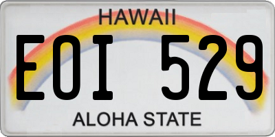 HI license plate EOI529