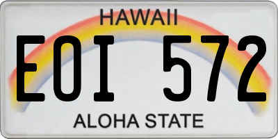 HI license plate EOI572