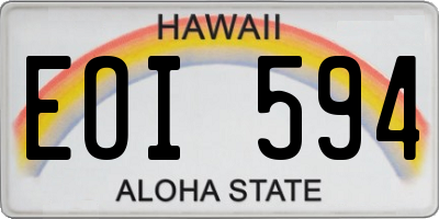HI license plate EOI594