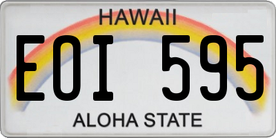 HI license plate EOI595