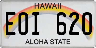 HI license plate EOI620