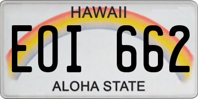 HI license plate EOI662