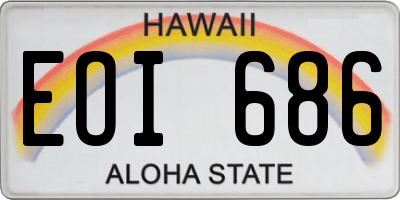HI license plate EOI686