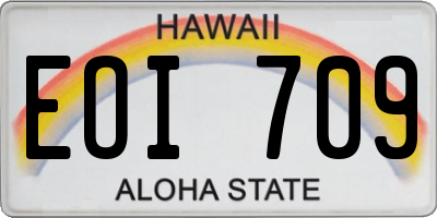 HI license plate EOI709