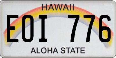 HI license plate EOI776