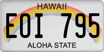 HI license plate EOI795