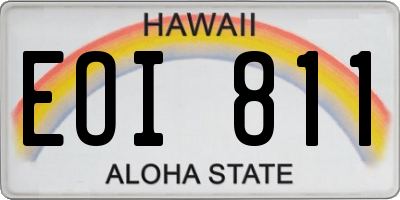 HI license plate EOI811