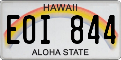 HI license plate EOI844