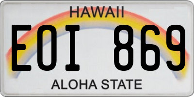 HI license plate EOI869