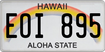 HI license plate EOI895