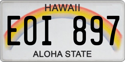 HI license plate EOI897