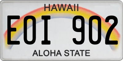 HI license plate EOI902