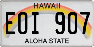 HI license plate EOI907