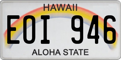 HI license plate EOI946