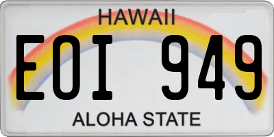 HI license plate EOI949