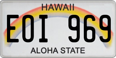 HI license plate EOI969