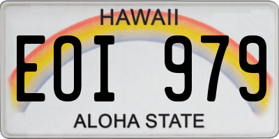 HI license plate EOI979