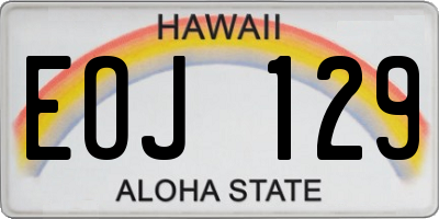 HI license plate EOJ129