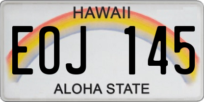 HI license plate EOJ145