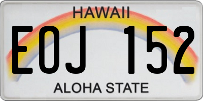 HI license plate EOJ152