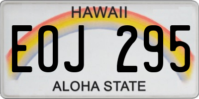 HI license plate EOJ295