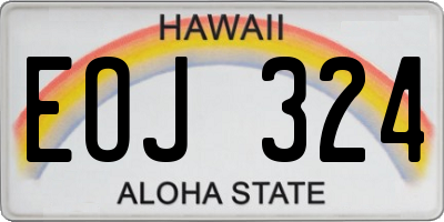 HI license plate EOJ324