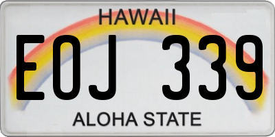 HI license plate EOJ339