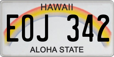 HI license plate EOJ342