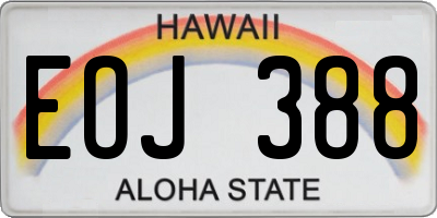 HI license plate EOJ388