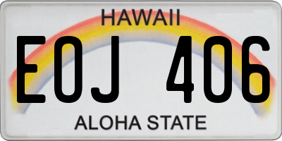 HI license plate EOJ406