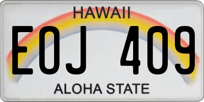 HI license plate EOJ409