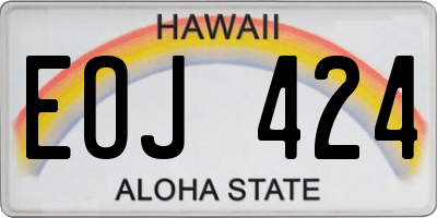 HI license plate EOJ424
