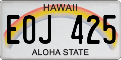 HI license plate EOJ425