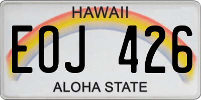 HI license plate EOJ426