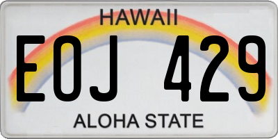 HI license plate EOJ429